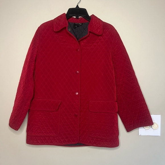 Vintage English Countryside Heritage Style Red Quilted Barn chore Jacket - Picture 3 of 14